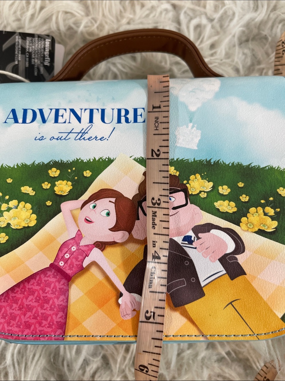 Loungefly Disney Pixar Up Carl & Ellie Picnic Crossbody Bag NEW - Picture 7 of 10